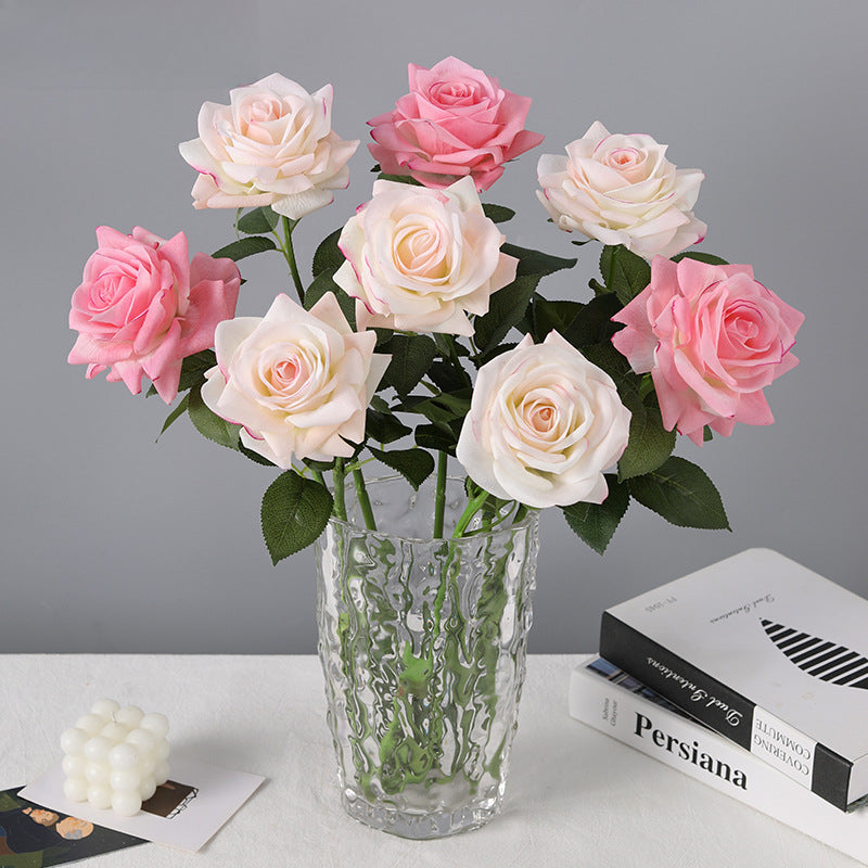 Concubine Rose, 1 head, real texture artificial flower, 23040502