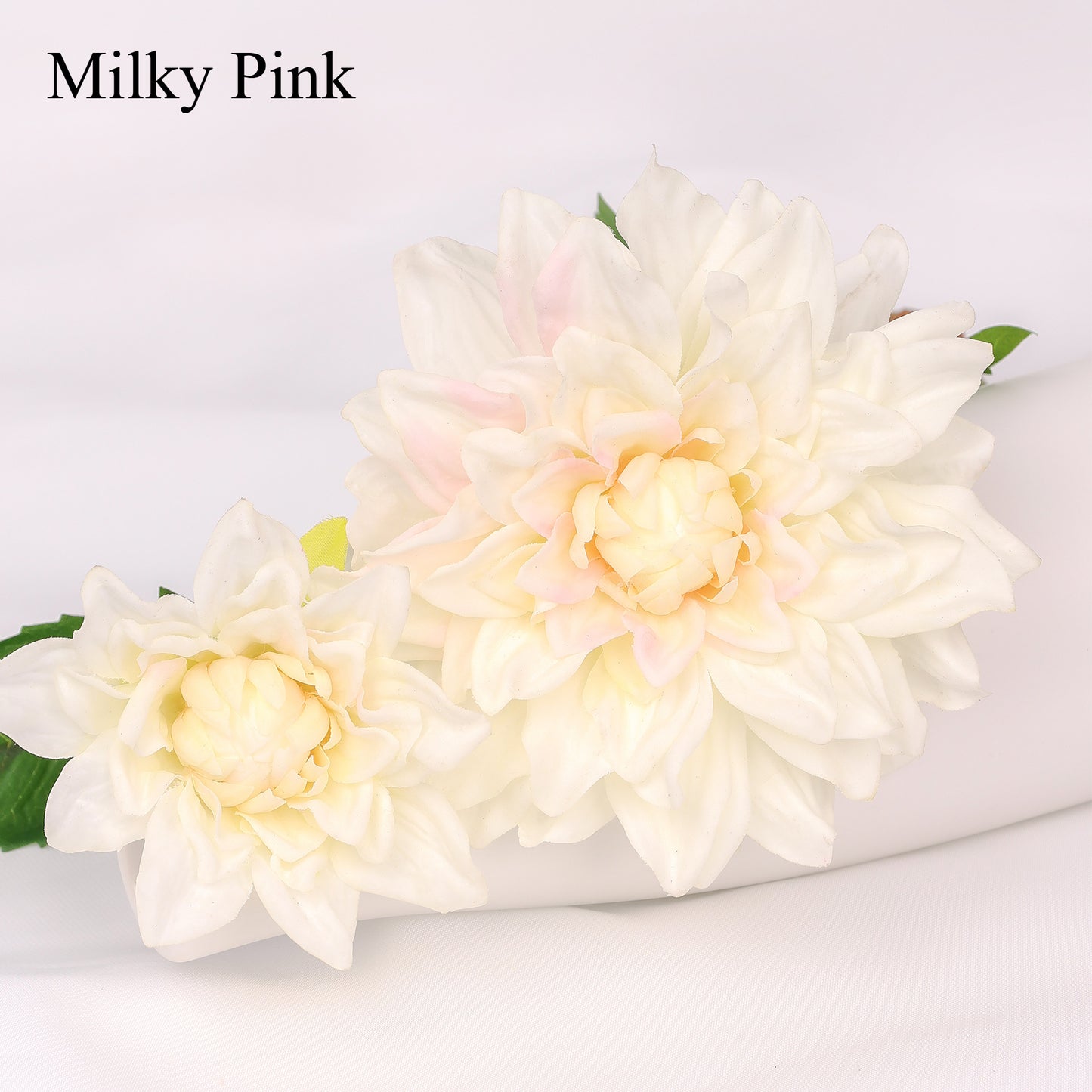 Dahlia pinnata, 2 heads, MQO 100 each color, real texture artificial flower, 502D