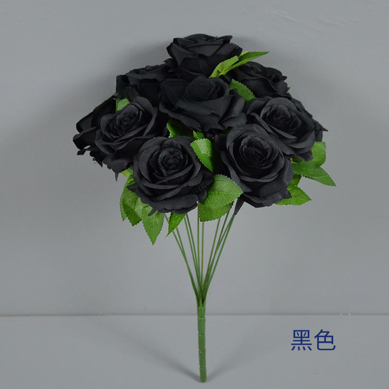 Special Rose, black golden silver rose, regular texture, 559432