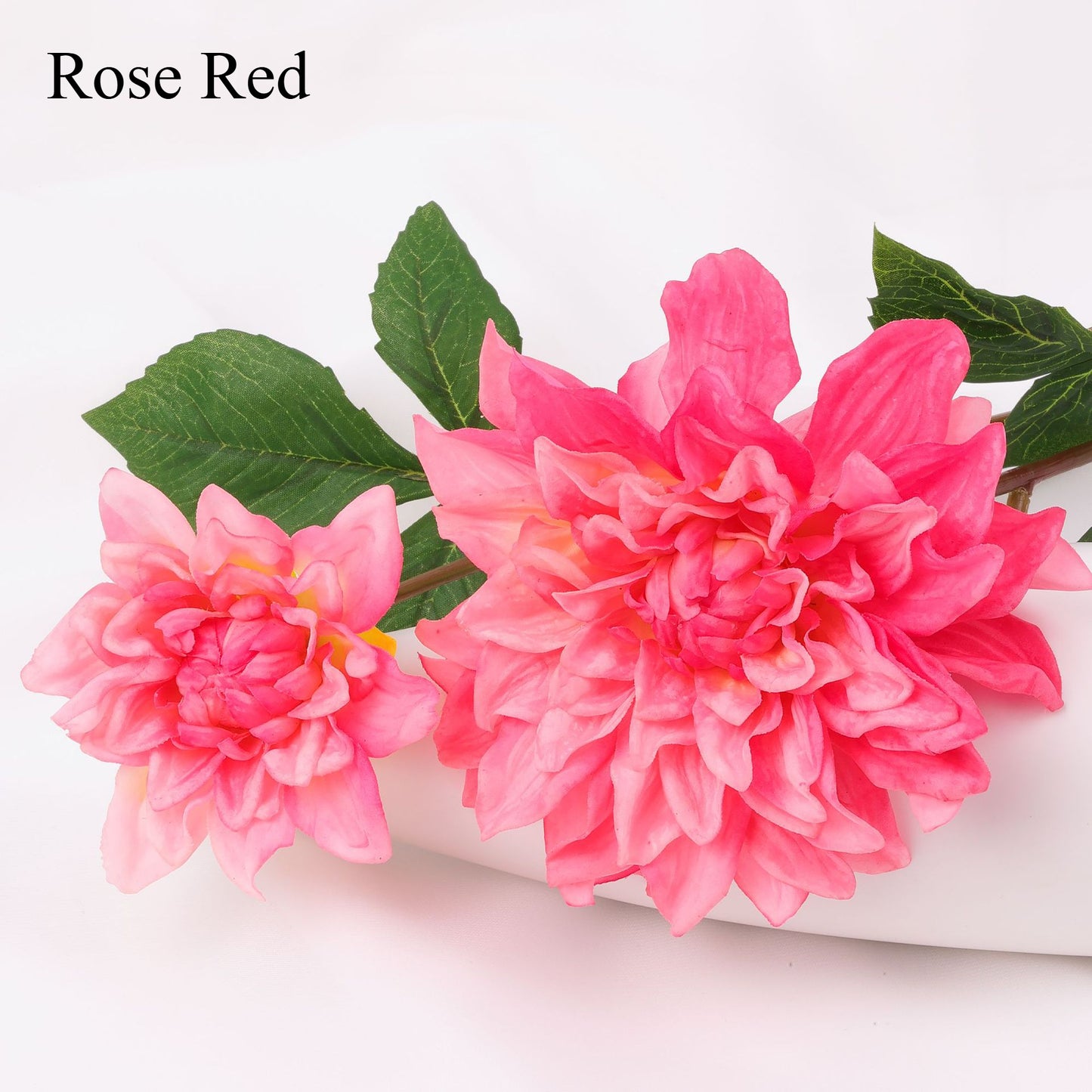Dahlia pinnata, 2 heads, MQO 100 each color, real texture artificial flower, 502D