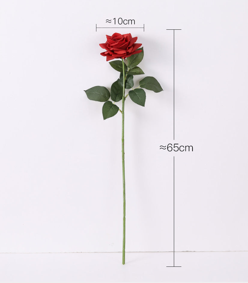 Concubine Rose, 1 head, real texture artificial flower, 23040502
