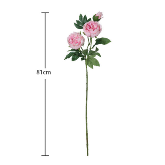 Peony, 3 heads, MOQ 100 each color, real texture artificial flower, 3403P