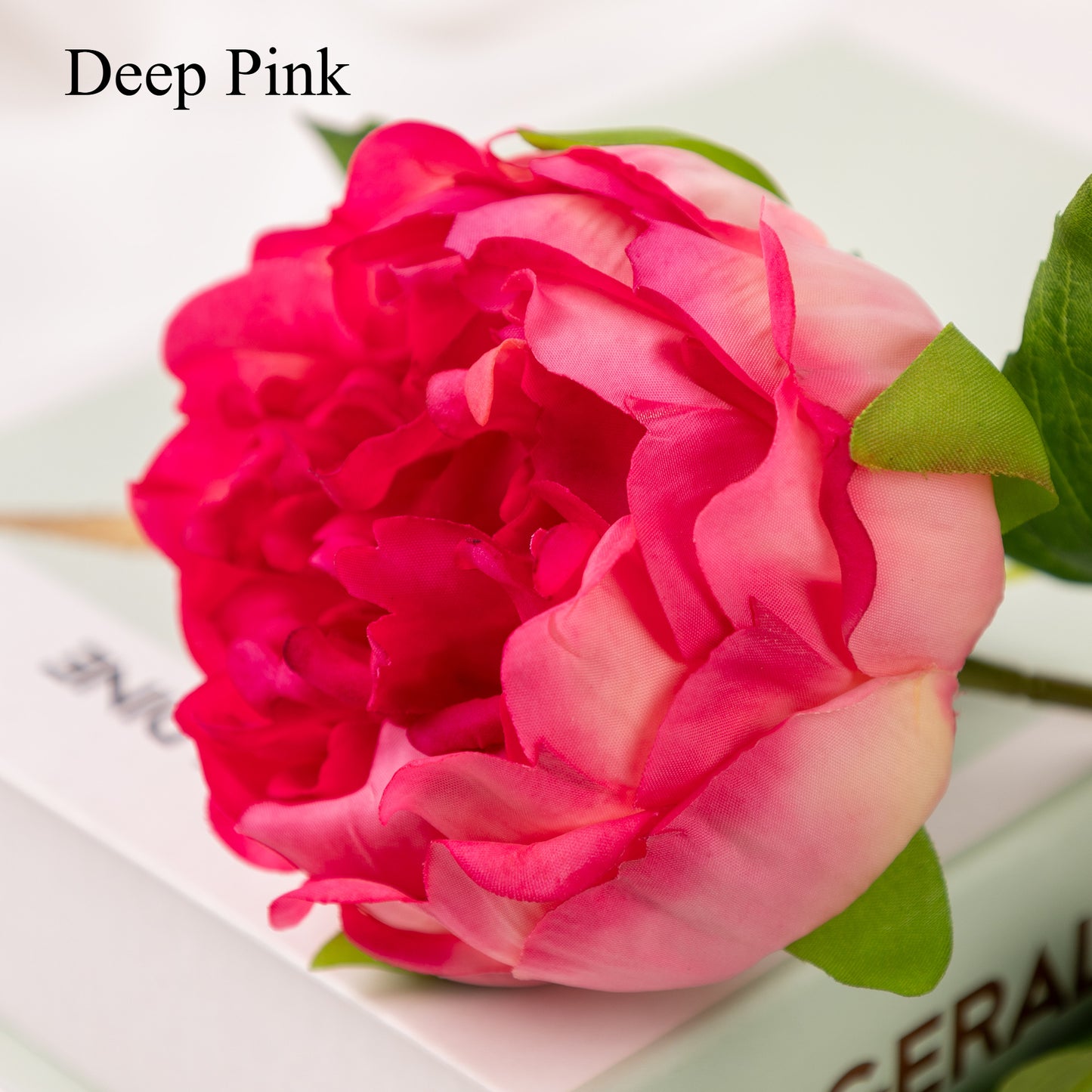 Peony, 1 head, MOQ 100 each color, real texture artificial flower, 3401P