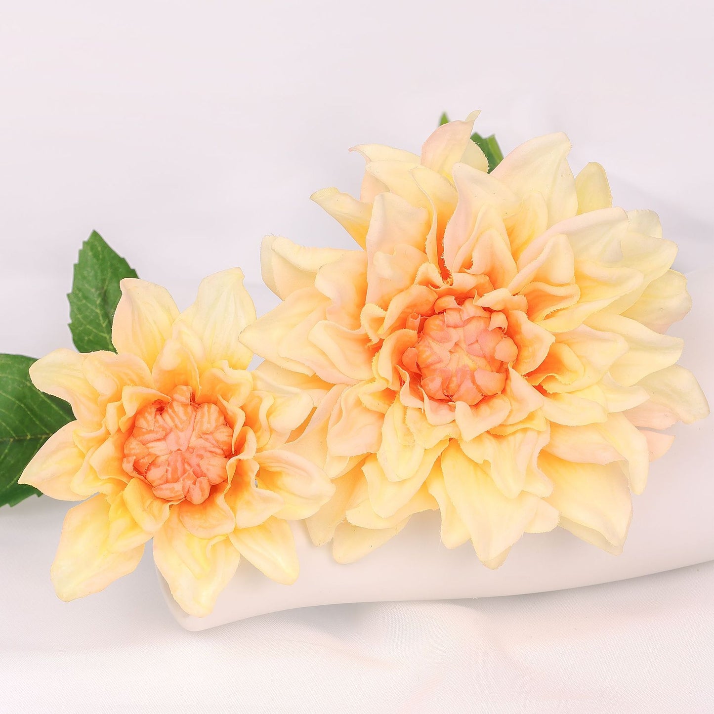 Dahlia pinnata, 2 heads, MQO 100 each color, real texture artificial flower, 502D