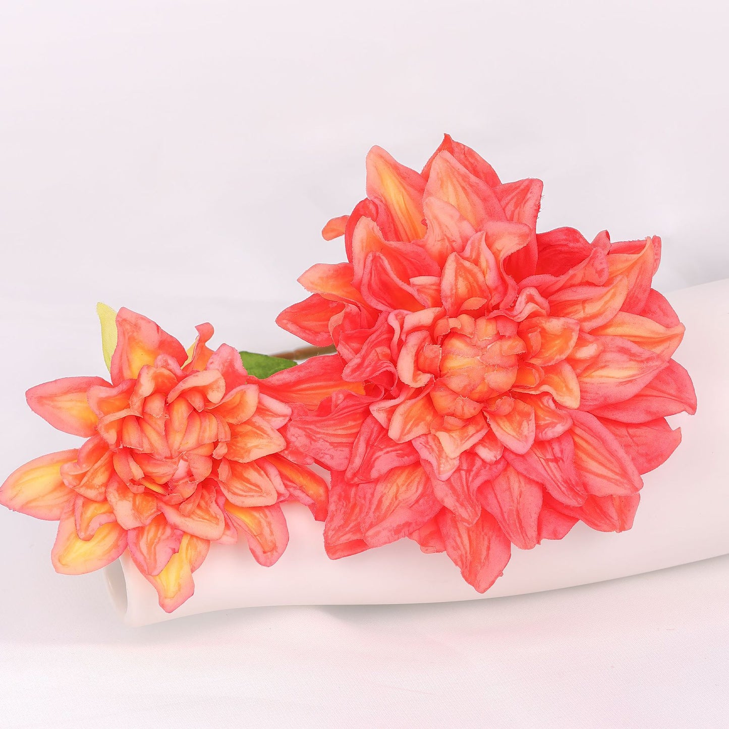 Dahlia pinnata, 2 heads, MQO 100 each color, real texture artificial flower, 502D