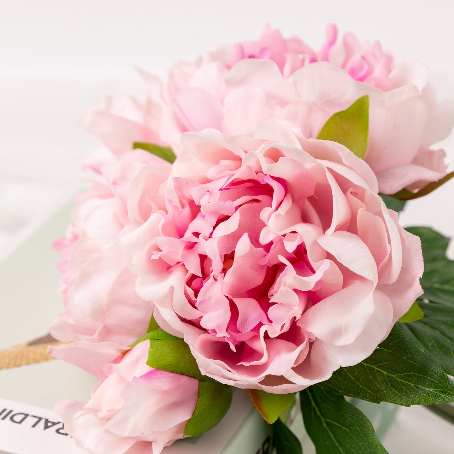 Peony, 5 heads, MOQ 100 each color, real texture artificial flower, 3405P