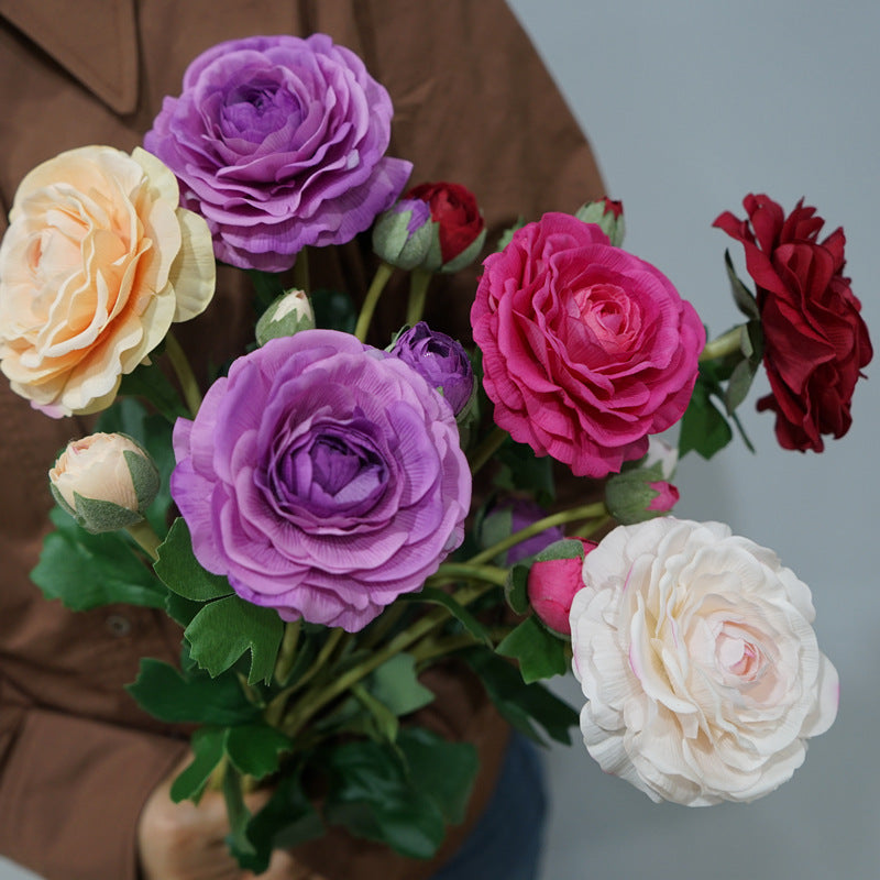 Ranunculus, real texture artificial flower, 48276