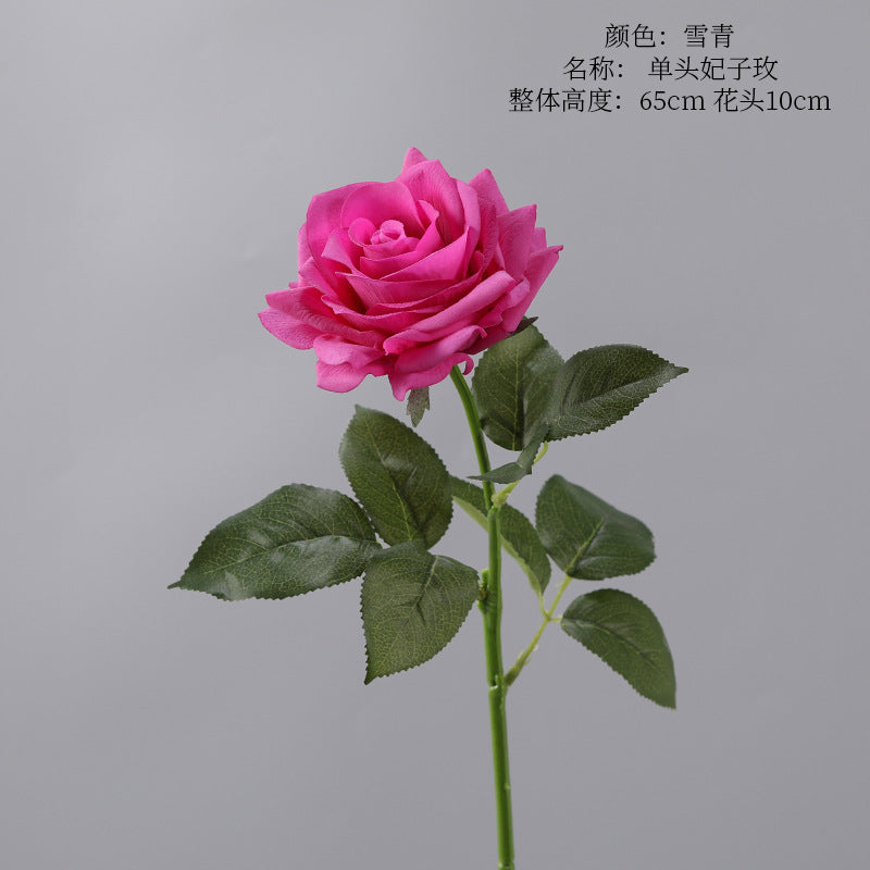 Concubine Rose, 1 head, real texture artificial flower, 23040502