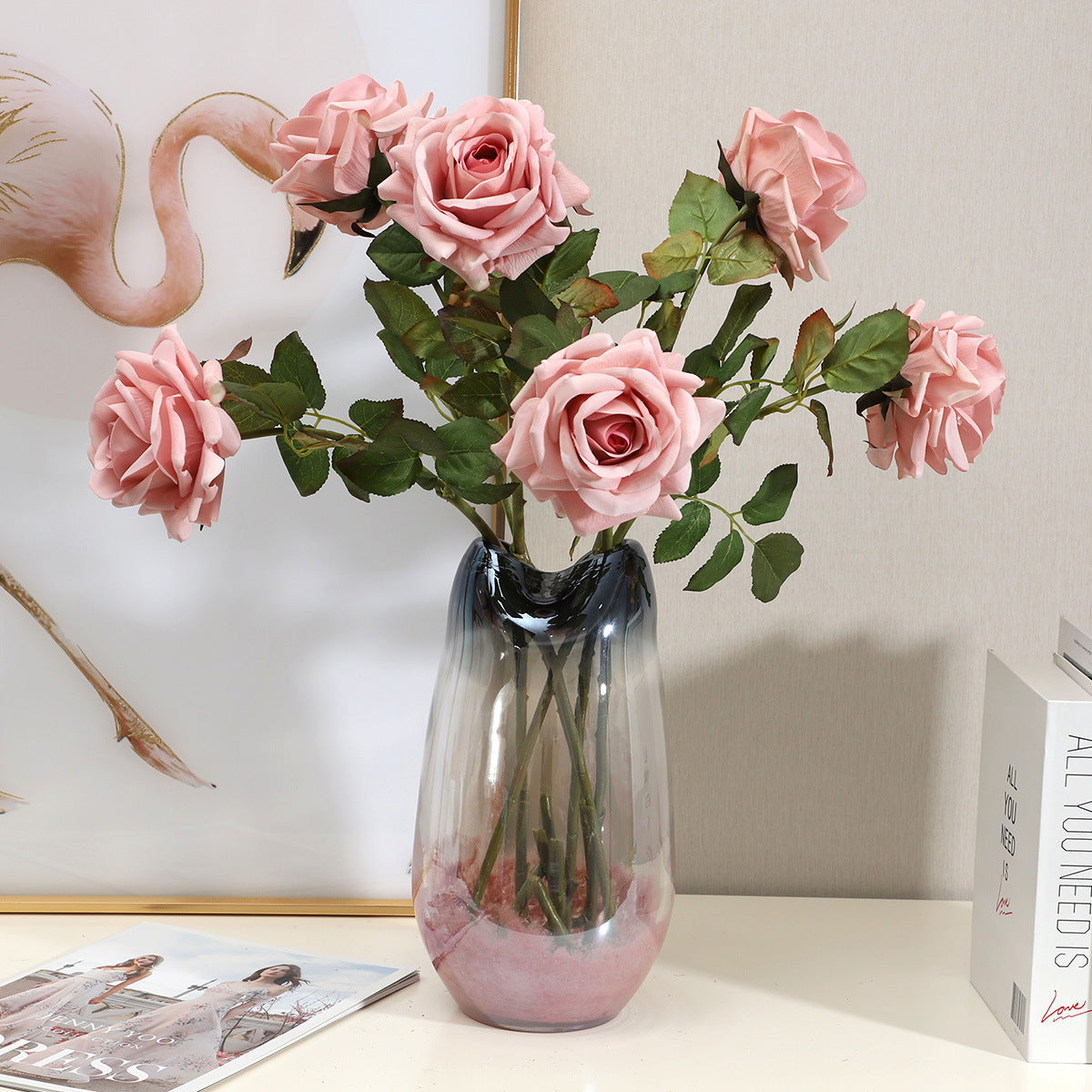 Autumn Rose, real texture artificial flower, 30249