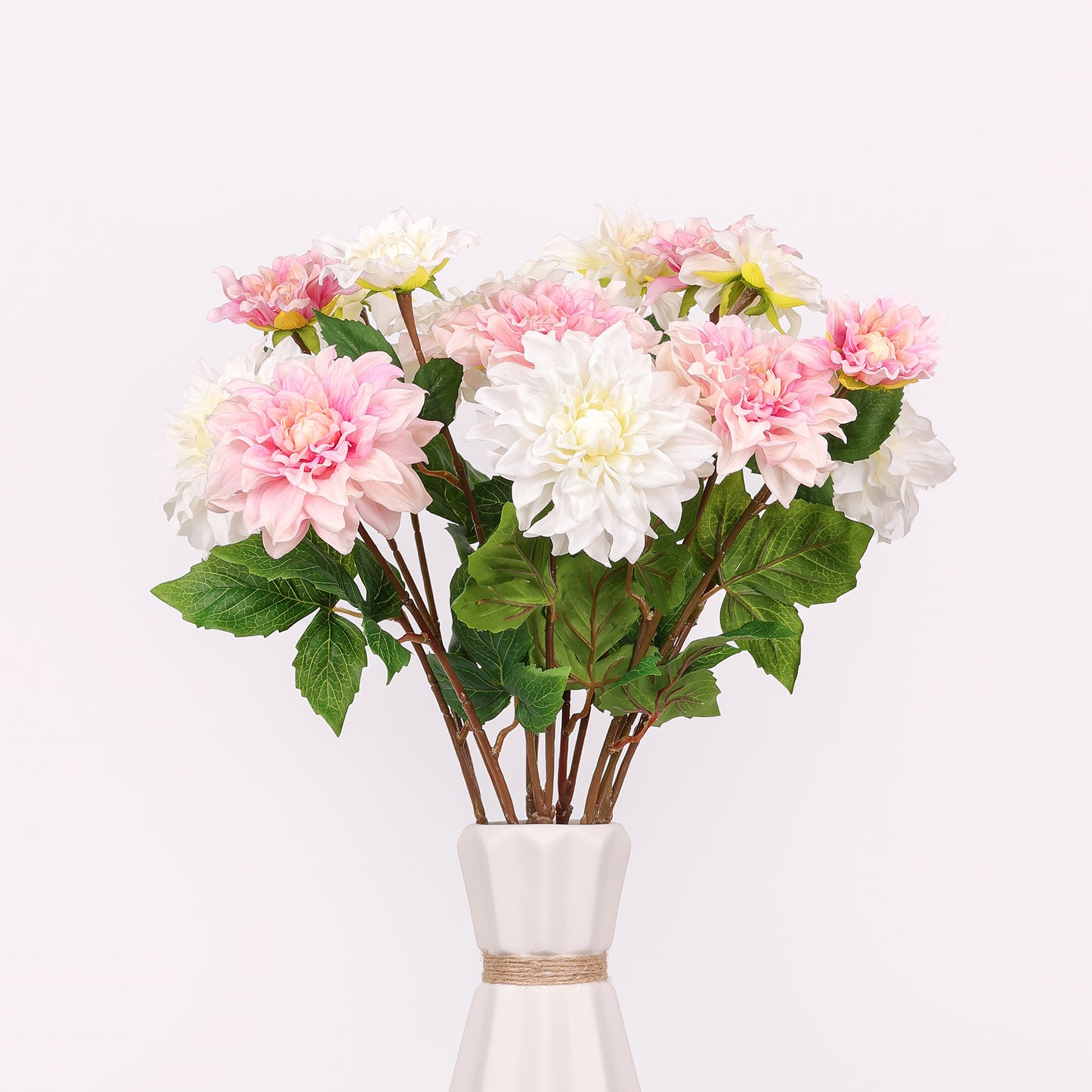 Dahlia pinnata, 2 heads, MQO 100 each color, real texture artificial flower, 502D