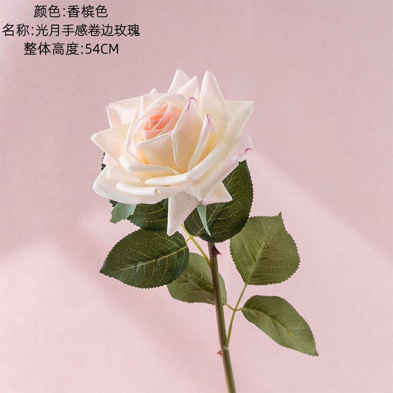 Rose, with spikes, real texture artificial flower, 60003