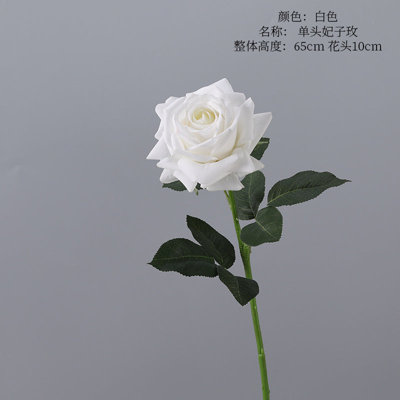Concubine Rose, 1 head, real texture artificial flower, 23040502