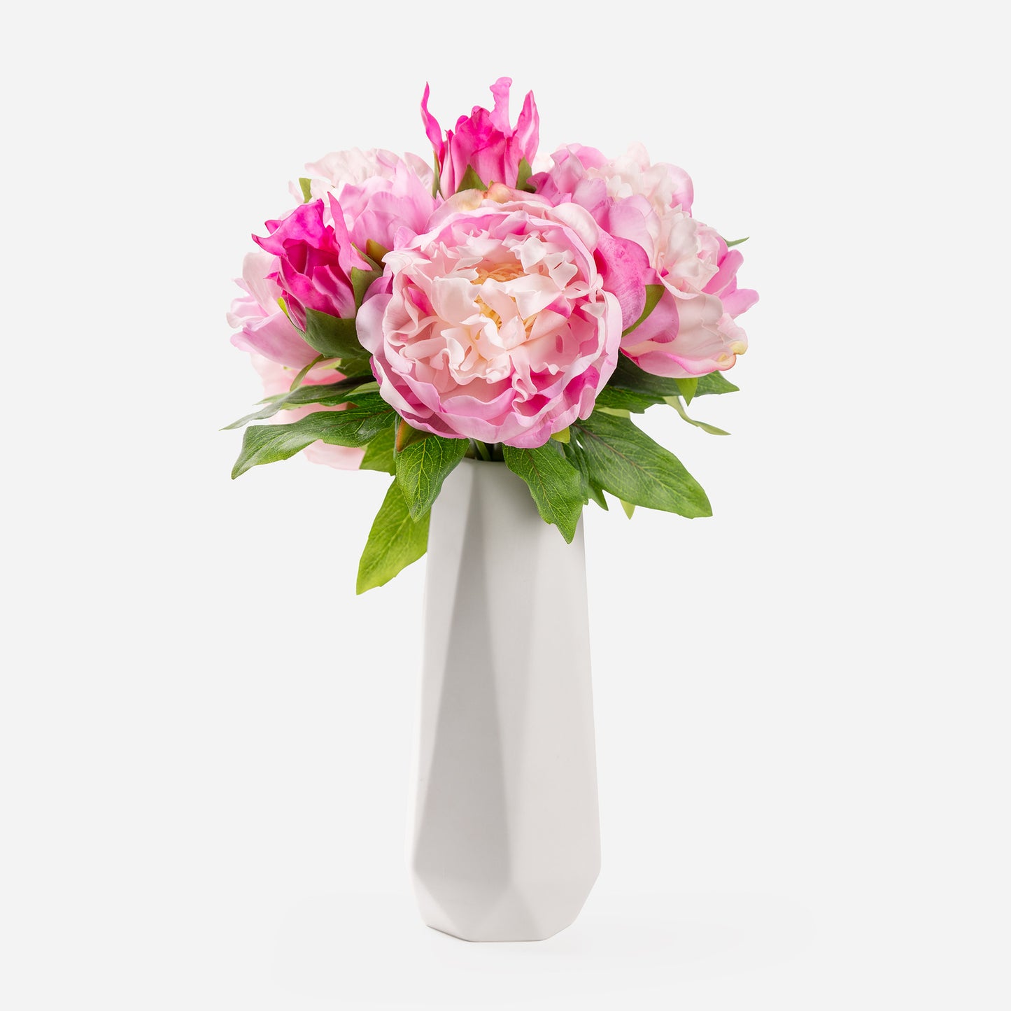 Peony, 5 heads, MOQ 100 each color, real texture artificial flower, 3405P