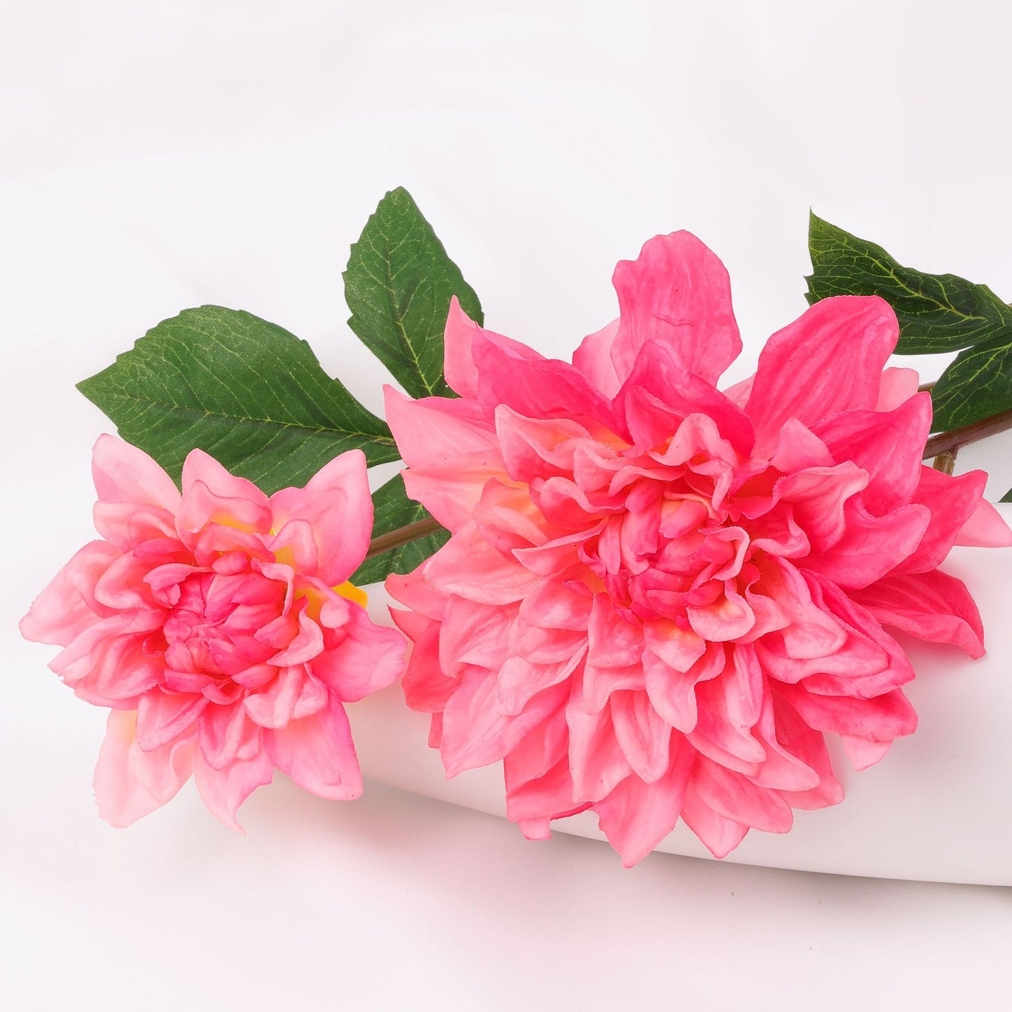 Dahlia pinnata, 2 heads, MQO 100 each color, real texture artificial flower, 502D