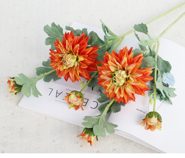 Dahlia, 3 heads, special texture, 55046