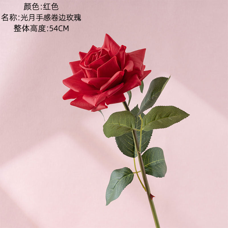 Rose, with spikes, real texture artificial flower, 60003