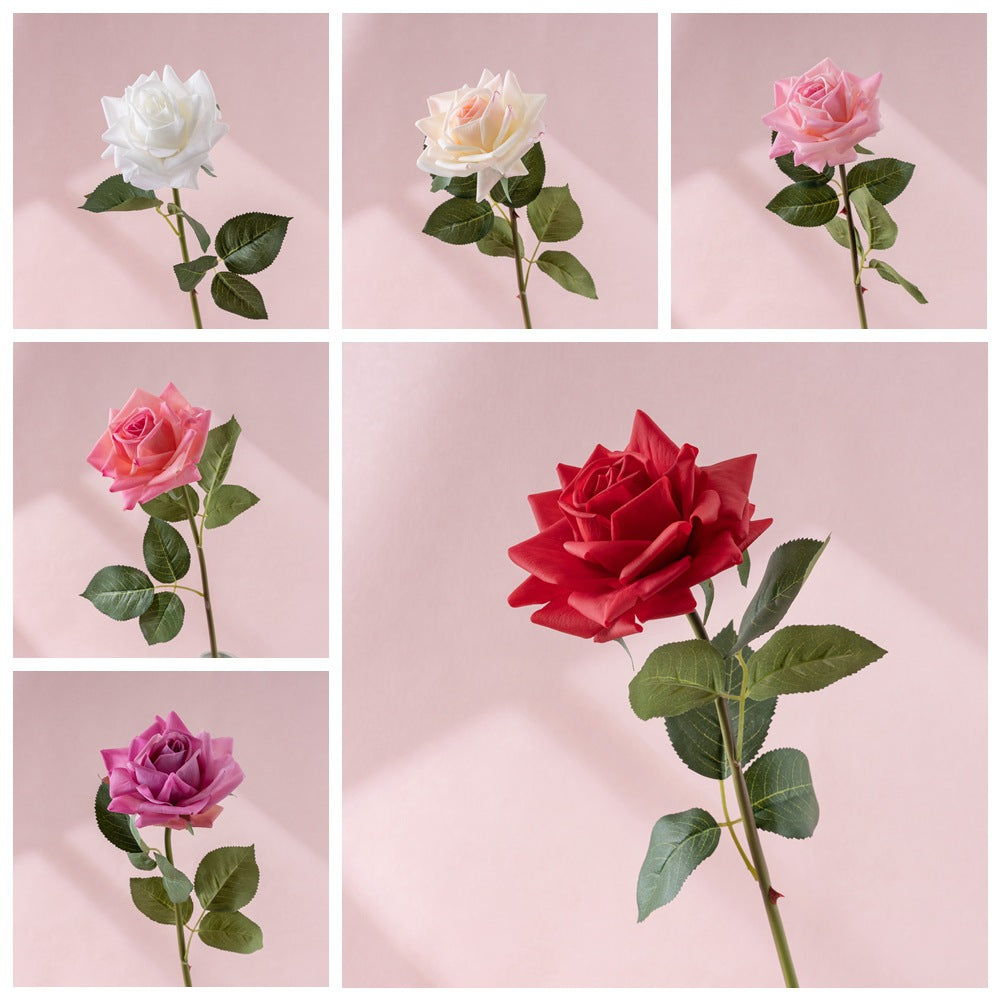 Rose, with spikes, real texture artificial flower, 60003