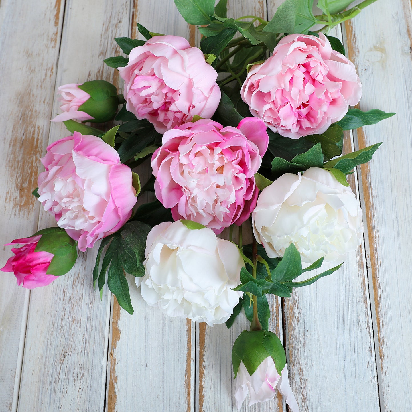Peony, 3 heads, MOQ 100 each color, real texture artificial flower, 3403P