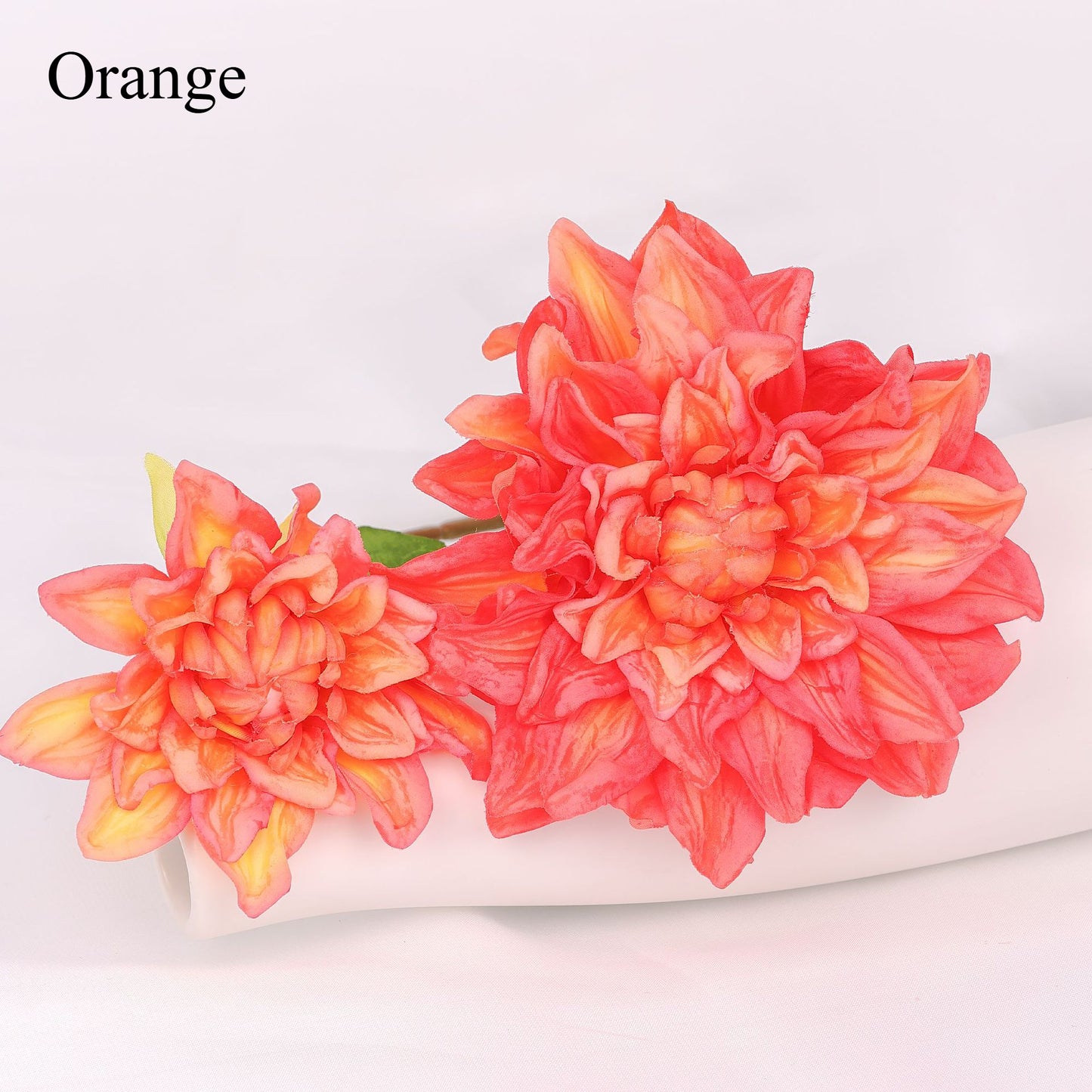 Dahlia pinnata, 2 heads, MQO 100 each color, real texture artificial flower, 502D