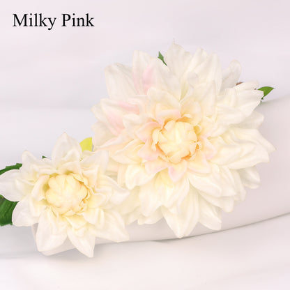 Dahlia pinnata, 2 heads, MQO 100 each color, real texture artificial flower, 502D