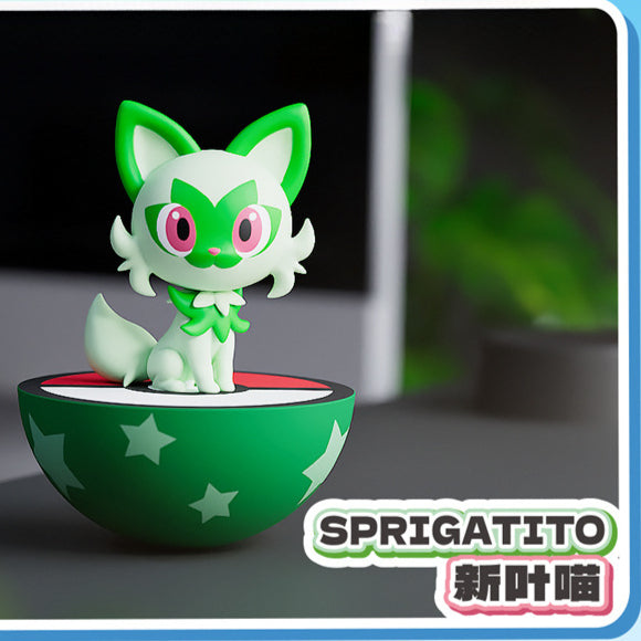 Pokémon Tumbler Figures Set / Pikachu, Gengar, Sylveon, Sprigatito, Quaxly, and Fuecoco!