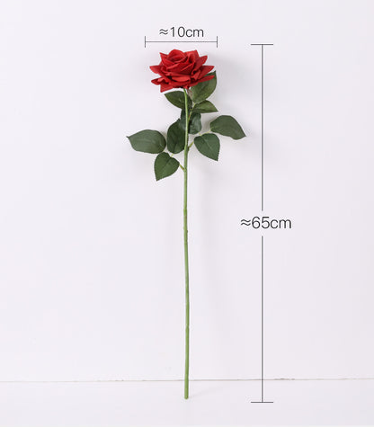 Concubine Rose, 1 head, real texture artificial flower, 23040502