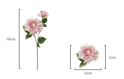 Dahlia pinnata, 2 heads, MQO 100 each color, real texture artificial flower, 502D