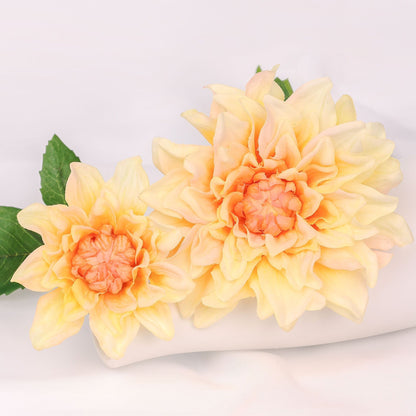 Dahlia pinnata, 2 heads, MQO 100 each color, real texture artificial flower, 502D