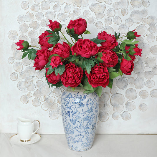 Peony, 3 heads, MOQ 100 each color, real texture artificial flower, 3403P