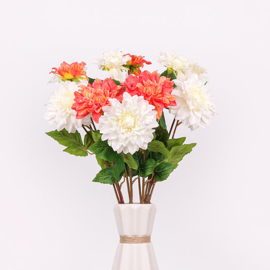 Dahlia pinnata, 2 heads, MQO 100 each color, real texture artificial flower, 502D