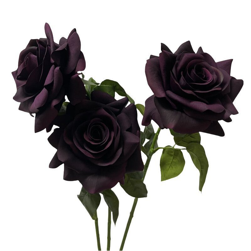 Rose, dark colors rose, deep color rose, real texture artificial flower, 519784
