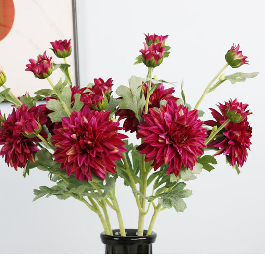 Dahlia, 3 heads, special texture, 55046