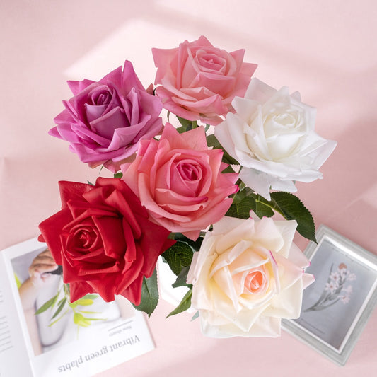 Rose, with spikes, real texture artificial flower, 60003