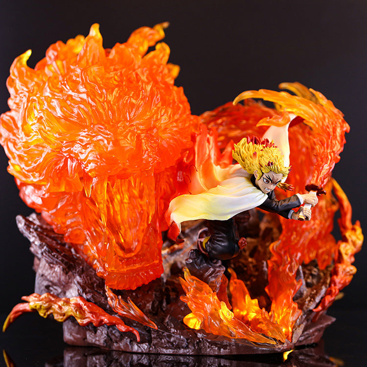 Flame Hashira Rengoku Figure / Demon Slayer / 27cm LED Light-up Figure