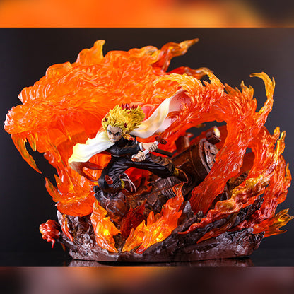 Flame Hashira Rengoku Figure / Demon Slayer / 27cm LED Light-up Figure