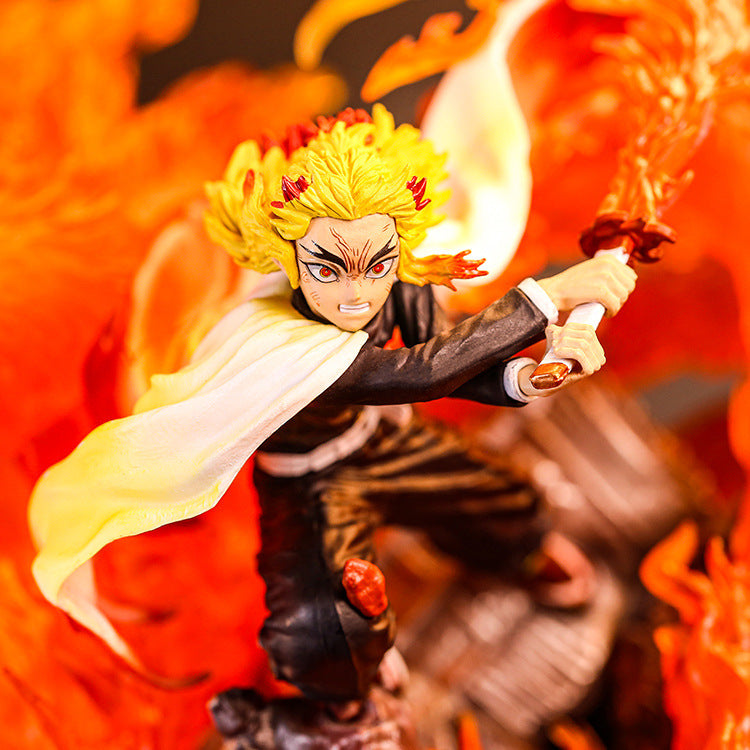 Flame Hashira Rengoku Figure / Demon Slayer / 27cm LED Light-up Figure