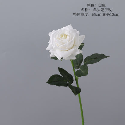 Concubine Rose, 1 head, real texture artificial flower, 23040502
