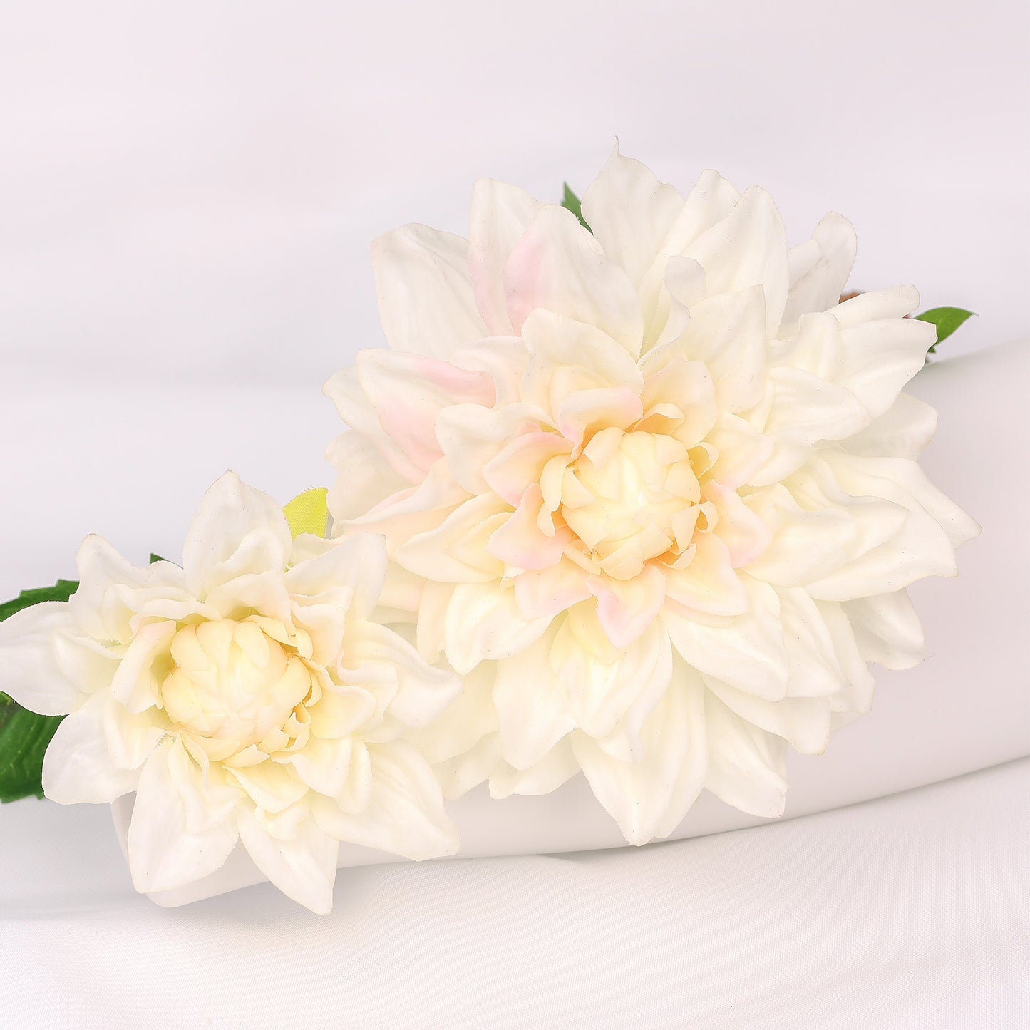 Dahlia pinnata, 2 heads, MQO 100 each color, real texture artificial flower, 502D