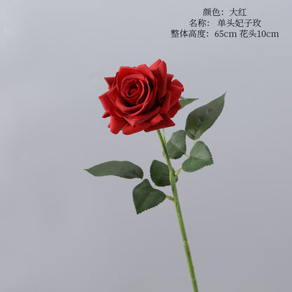 Concubine Rose, 1 head, real texture artificial flower, 23040502