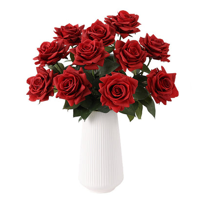 Concubine Rose, 1 head, real texture artificial flower, 23040502